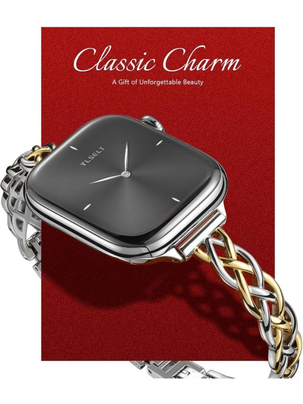 Elegant Slim Bracelet for Apple Watch 38-49mm - Thin Stainless Steel Dressy - Picture 2 of 7